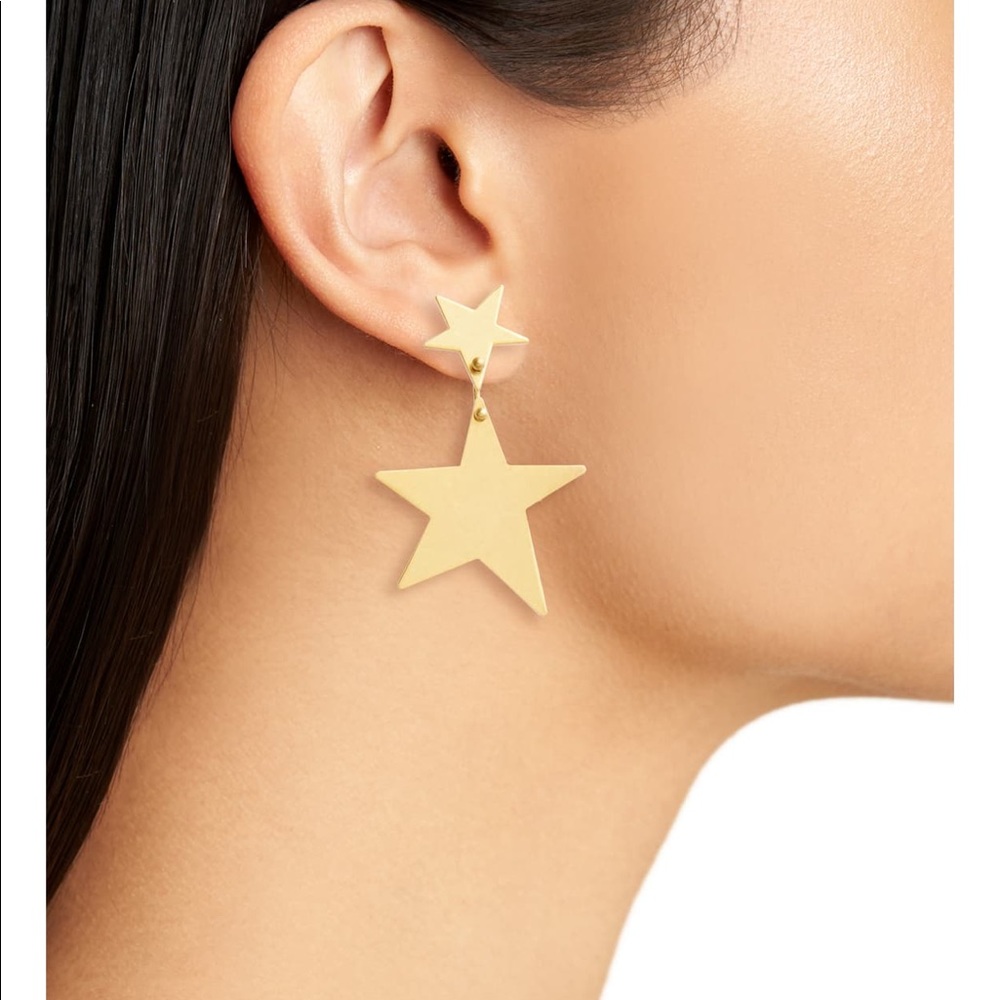 Madewell Trendy Gold Star Earrings
